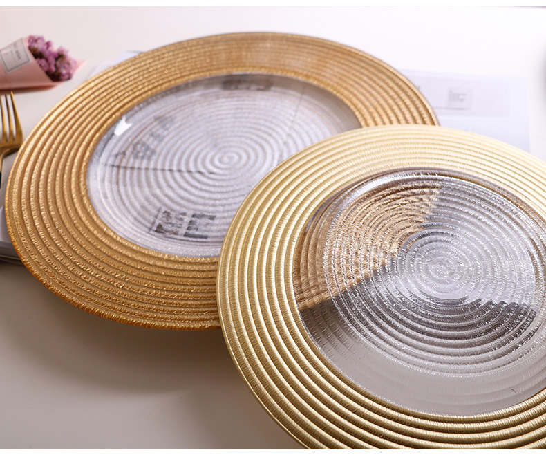 Plates European Luxury Plate Set Gold Party Wedding Dessert Sushi Dishes Dinnerware Safe Breakfast Pratos De Jantar Kitchen Accessories