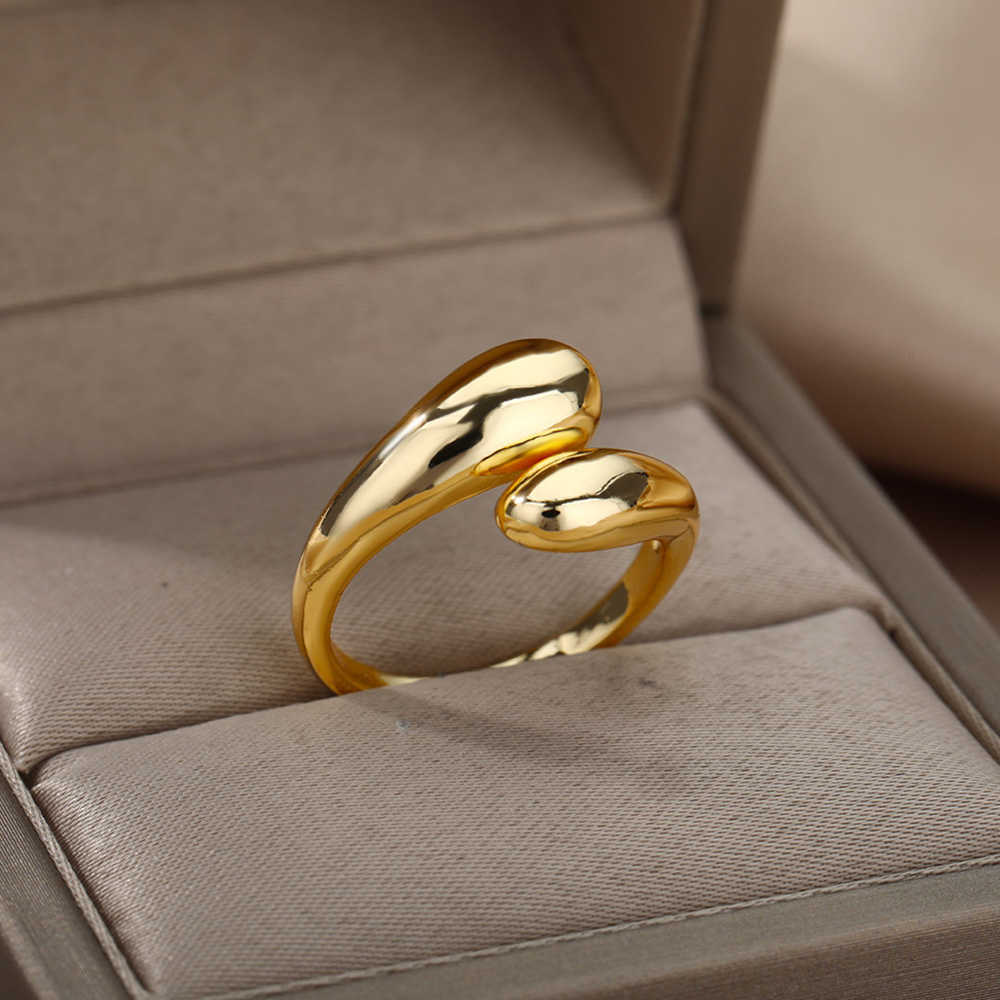 Band Rings Stainless Steel Rings For Women Men Gold Color Engagement Wedding Party Ring Female Male Finger Jewelry Gift 2023 P230411