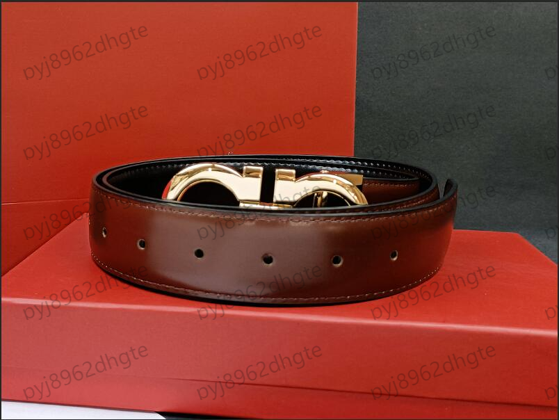 cinture da uomo firmate moda classica business casual cintura intera cintura da uomo donna fibbia in metallo larghezza pelle 3 3 cm con scatola242K