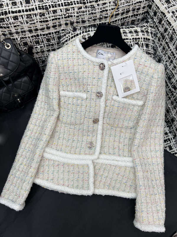 Trench da donna firmati Autunno e Inverno Nuovo CH Nanyou Gaoding Celebrity Little Fragrance Francese Temperamento elegante Cappotto in tweed a vita ridotta DH8N