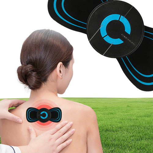 Bärbar Mini Electric Neck Back Body Massager Cervical Massage Stimulator Pain Relief Massage Patch med USB -laddningskabel 220421108167