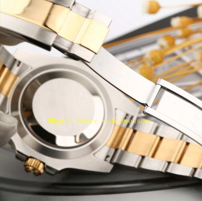 3 Färg med Box Mens Automatic Watch Men armbandsur 40mm Diamond Dial Two Tone 18K Gold Steel Ceramic Bezel Mechanical Sport WA263F