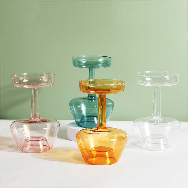 Vaser ins kristall kul bubbla glas vas blomma arrangemang hydroponics boll glas konst blomma ware hem dekor bordsskiva glas vas p230411