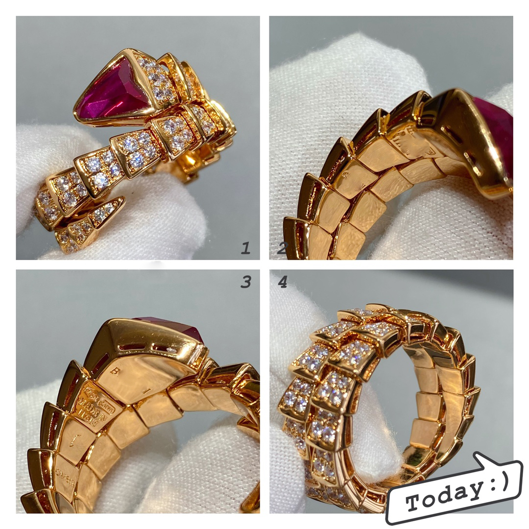 Ring designe ring Luxe ringen sieraden serpentijn letterontwerp Ringen Kerstcadeaus mode Temperament Veelzijdige stijlen Geschenkdoos sieraden erg leuk