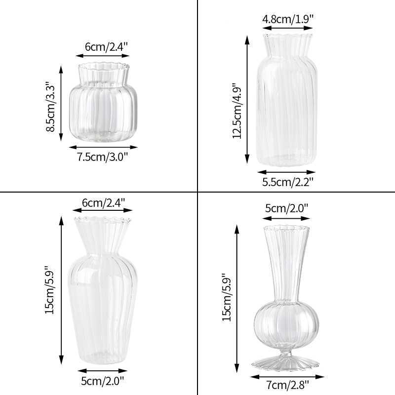 Jarrones Jarrones de vidrio hidropónico creativos nórdicos, terrario transparente, botella para plantas, maceta, contenedor, florero, decoración del hogar, jarrón de vidrio P230411