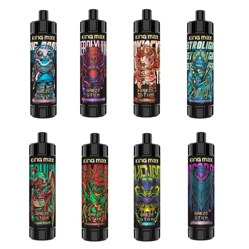 Original Breze Stiik King Max 10000 Puffs Recarregáveis MTL DTL Descartáveis E Cigarros Vapes Pen Eletrônico Com 20ml Pod Pré-cheio 850 mAh Bateria VS BS8500 BS6500