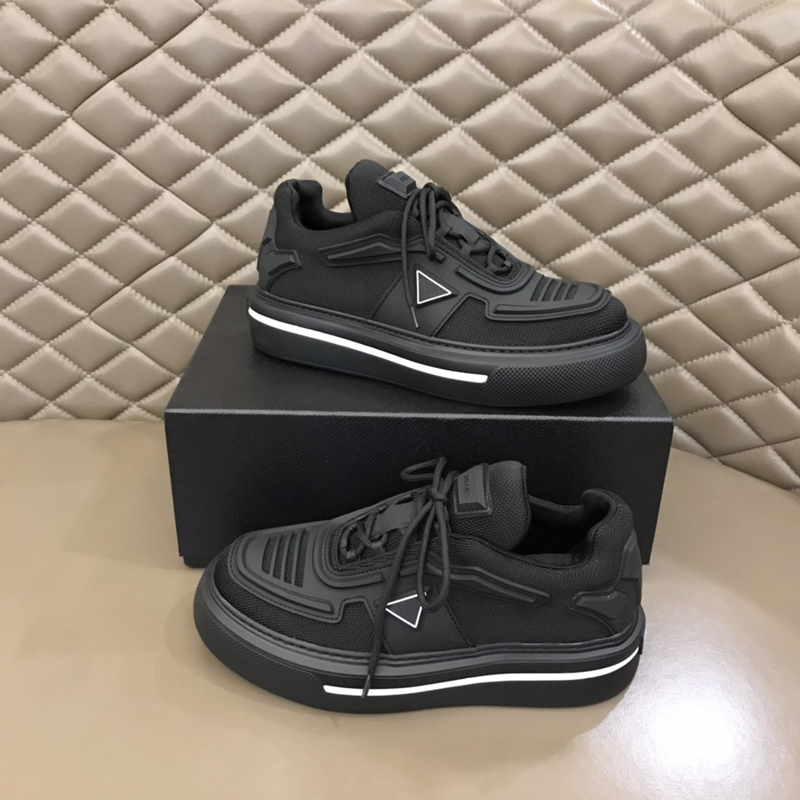 Mode Anzugschuhe Herren Polarius Laufschuhe Italien Perfekte Zunahme Dicker Unterer Gummizug Schwarz Weiß Kalbsleder Low Top Design Lässige Trainer Box EU 38-45