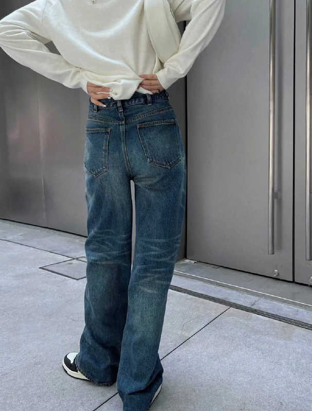 Jeans pour femmes Designer Nanyou High Edition CE Arc de Triomphe Chaîne 2023 Nouvelle taille Slim jambe large droite pour femmes printemps et automne J8KQ