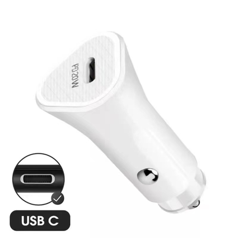 Быстрая быстрая зарядка 20W USB C Car Charger Portable Type C Adapters для iPad iPhone 13 14 15 Samsung S23 S24 UTRAL Xiaomi Android Телефон с коробкой