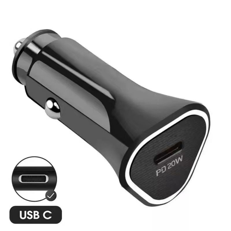 Mini 20W USB C Car Charger Fast Quick Charging Portable Power Adapters For Iphone 13 14 15 Pro Max Samsung S23 S24 Utral Android phone Gps pc With Box