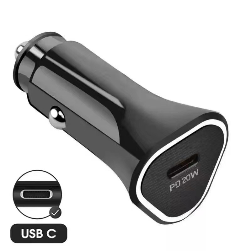 Caricabatterie da auto USB C da 20 W con ricarica rapida rapida Adattatori di alimentazione portatili di tipo c Ipad Iphone 13 14 15 Samsung S23 S24 Utral Xiaomi Telefono Android con scatola