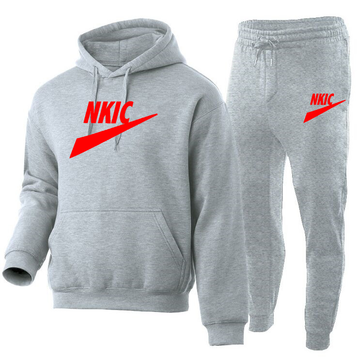 Men Sets Tracksuit Men Hooded Sweatshirt Pants Pullover Hoodie Sportwear Suit Brand LOGO Print Casual Men Clothes Size XS-3XL