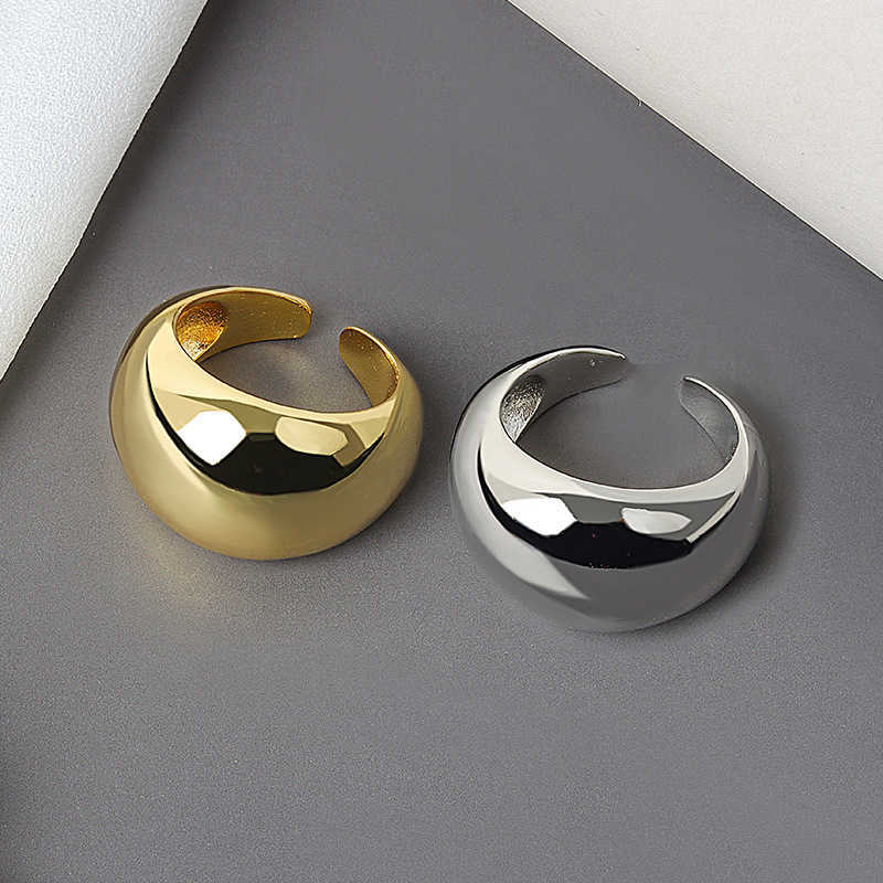 Band Ringe LIVVY Koreanische Einfache Silber Farbe Handgemachte Ringe Für Frauen Hochzeit Paar Kreative Geometrische Engagement Schmuck Geschenke P230411