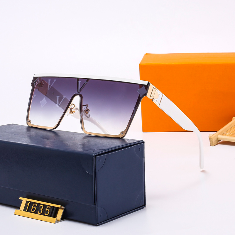 Top luxury polarized Sunglasses polaroid lens designer womens Goggle senior Eyewear For Women eyeglasses frame Vintage Metal Sun Glasses With Box Seven Color