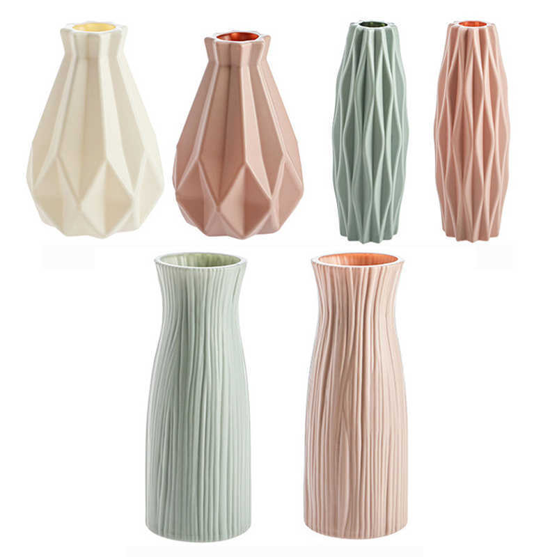 VASES HOME NORDIC MODENT VASE DECORATORYスタイルフラワーアレンジメントリビングルームインテリアデスクのための折り紙植木鉢装飾P230411