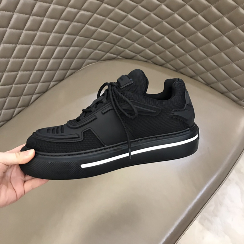 Mode Chaussures Habillées Hommes Polarius Running Sneakers Italie Parfait Croissant Bas Épais Bande Élastique Noir Blanc Cuir De Veau Bas Top Design Casual Baskets Boîte EU 38-45