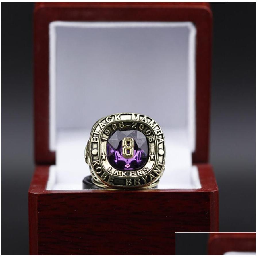 Band Rings Bryant Basketball National Team Champions Championship Ring With Wooden Box Souvenir Men Fan Gift 2023 Wholesale Drop Delivery Dhqaf