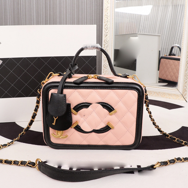 Luxury Designer designer makeup bag Leather purse 2023 New chain shoulder cross-body bags fashion Woman Messenger cosmetic bag lining Large capacity Tote wallet