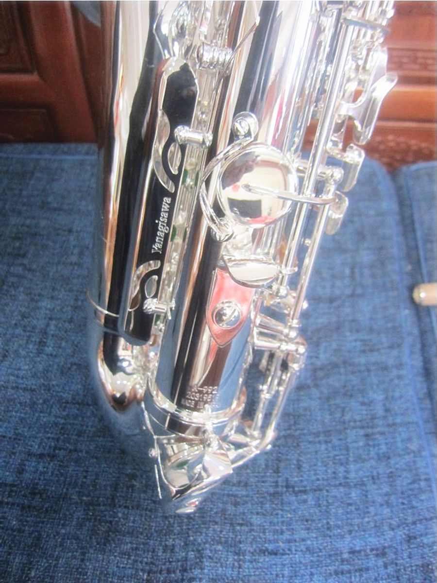 جديد عالي الجودة EB Alto Saxophone A-992 E مسطح الفضة الموسيقية الساكس مع العلبة الفم