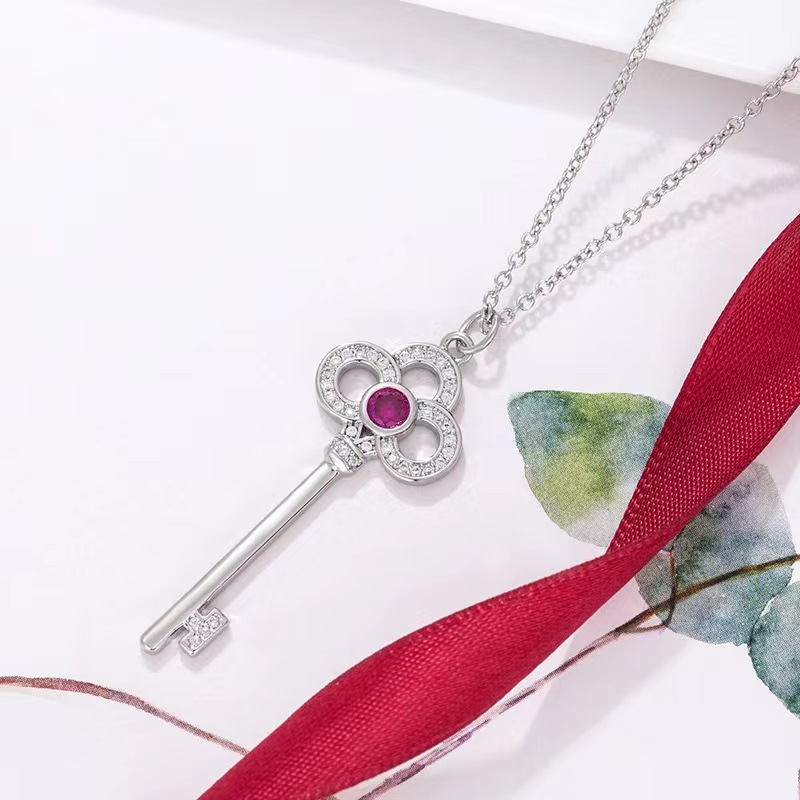 Collana da donna con cuore cavo di diamanti Collana a foro pieno Collana di gioielli firmatiOro Argento Rosa Marchio completo come regalo di Natale matrimoni292E