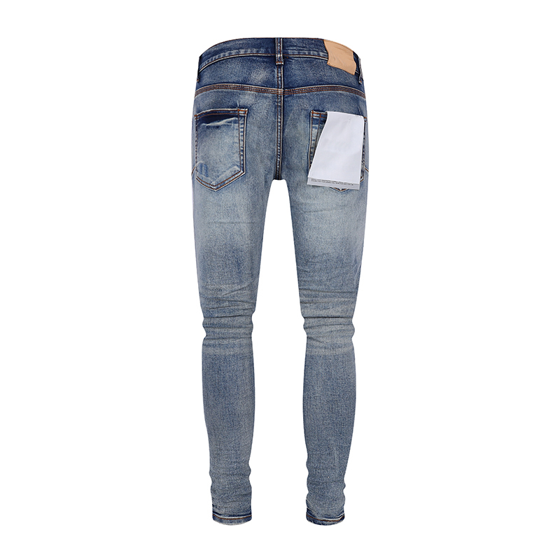 Purpurowe dżinsy Najnowsze dżinsy dla męskich pant Men Mężczyźni workowate dżinsy łzy europejskie dżinsowe spodnie męskie spodnie motocyklowe haft motocyklowy rozerwany dla trendów rozmiar 28-40