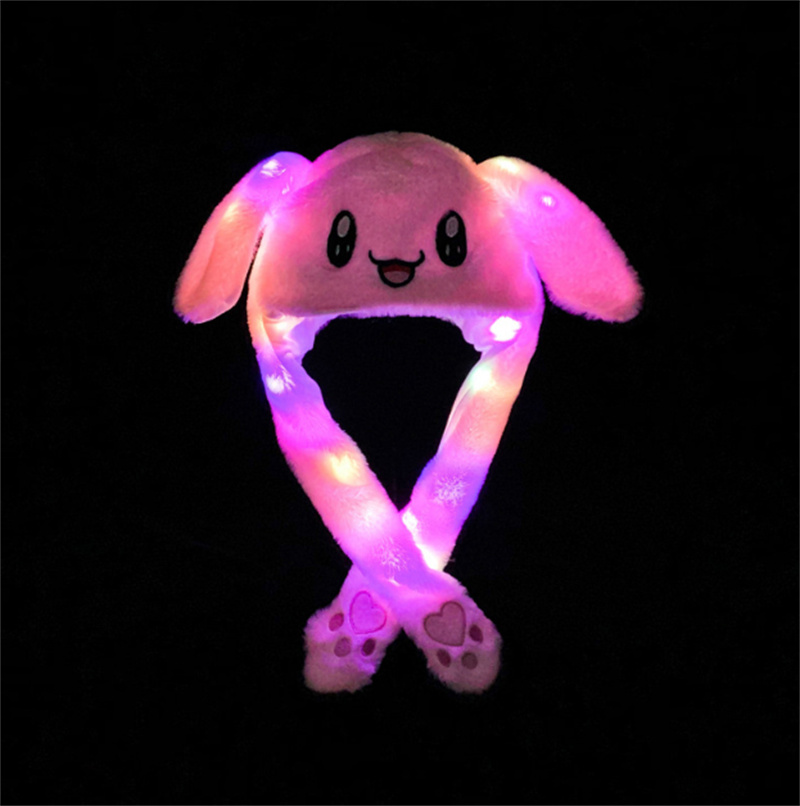 어린이를위한 플러시 오리 플랩 모자 개인화 LED LIGHT BEAR 모자 박제 토끼 모자 파티