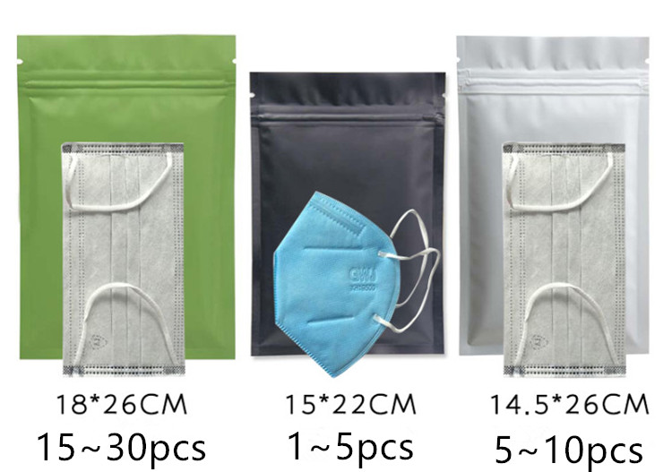 Empty Matte Black Aluminum Foil Zipper Lock Bag Resealable Herbal Powder Coffee Buttery Seeds Tea Heat Sealing Pouches bags