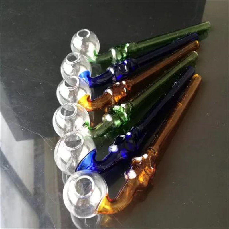 Pipa da fumo mini giaccino bong di vetro bong colorato a forma di metallo scheletro immerso nella pentola