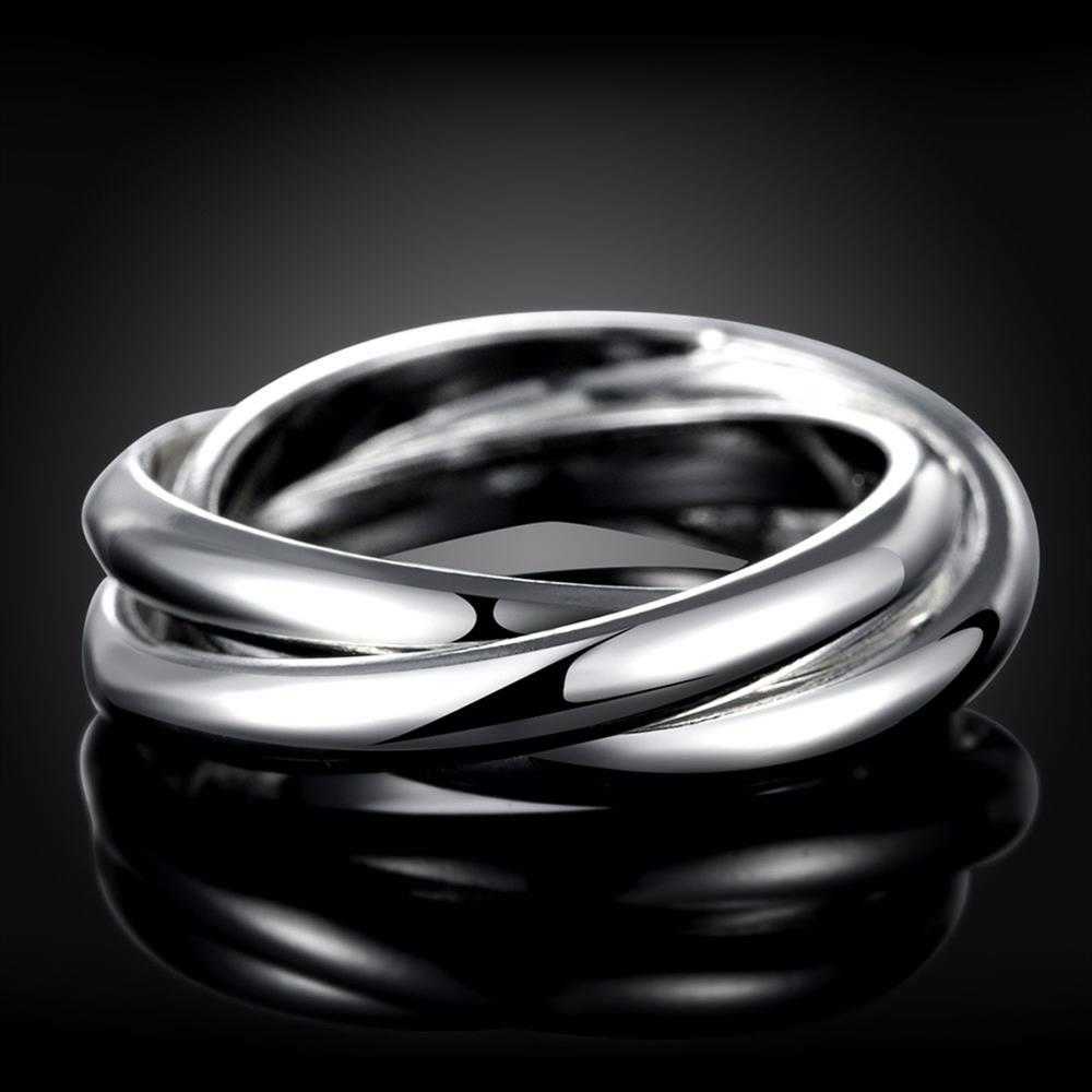 Bandringen 925 Sterling Silver Three Cirkes Rings For Women Fashion Wedding Engagement Party Charm Jewelry Gift P230411