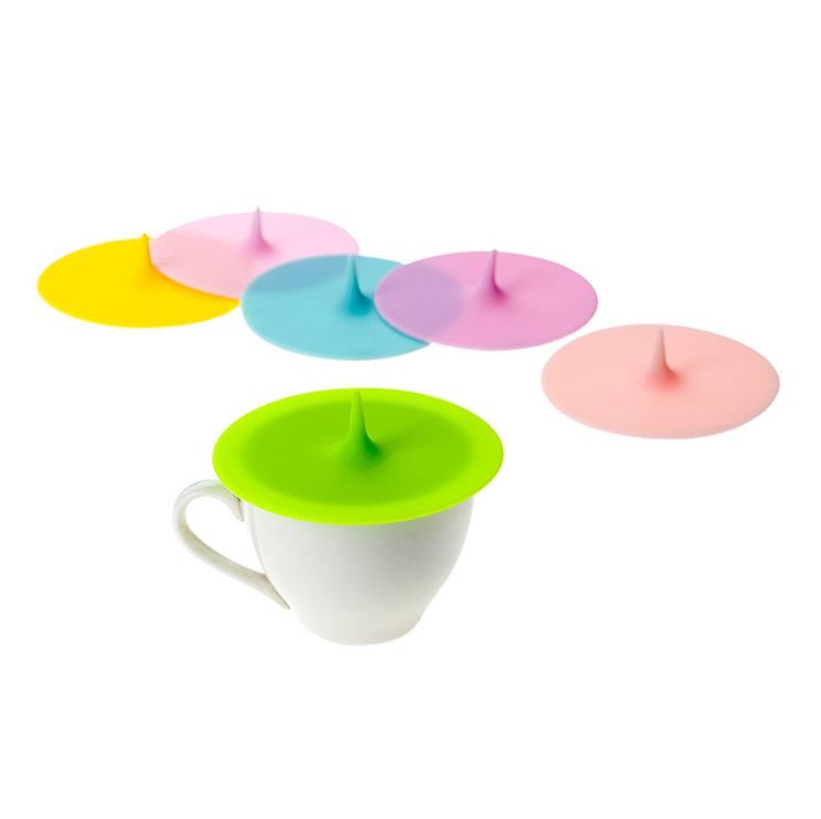 Creative Water-drop Silicone Cup Lid Colorful Cup Cover Eco-Friendly leakproof Mug Cap 10cm SN748