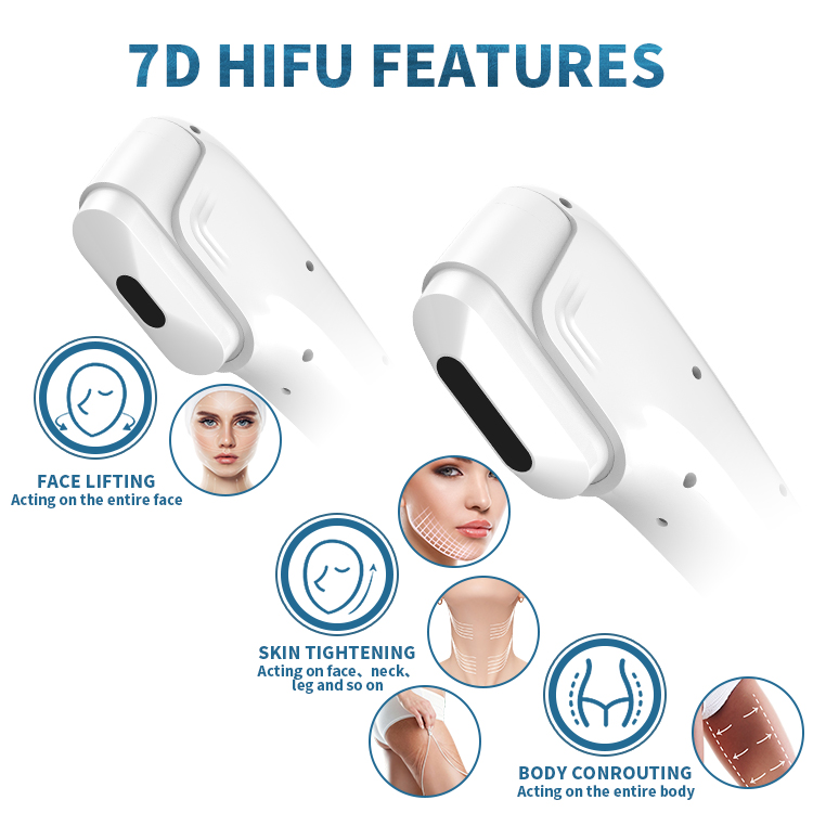 2-in-1-7D-HIFU-Vaginalmaschine, multifunktionale Schönheitsausrüstung, hochintensiver fokussierter Ultraschall, Vaginastraffung, Gesichtsstraffung, Körperabnehmen mit 7 Kartuschen