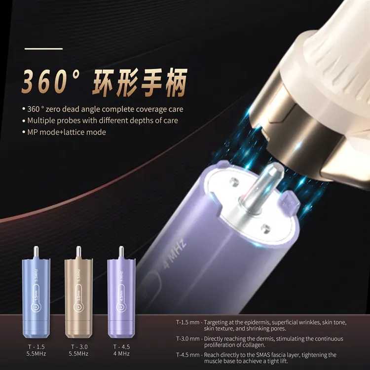 Beauty Items 2 in 1 anti-wrinkle skin tightening MPTSTL TT hifu machine portable high intensity focused ultrasound hifu machine Multiple Probes Comprehensive hifu