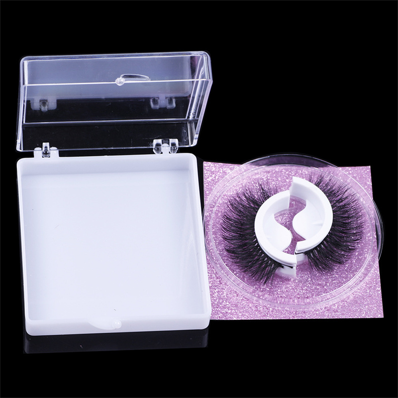 Självhäftande fransar falska ögonfransar med låda ingen lim eyeliner behövs återanvändbar ögonfrans naturligt utseende vittigt tjockt vattentätt lätt att sätta på gåva