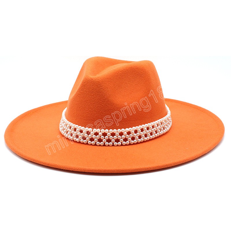 Fedoras Şapkaları Kadınlar İçin French Pearl Zeranlılığı Caz Şapkaları 9.5cm genişliğinde TRILBY Formal Parti Kapı Gelinlik Şapkası