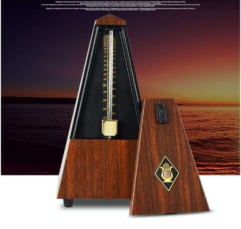 Vintage Tower Type Guitar Metronom Bell Ring Piano Violin Rhythm Mechanical Pendulum Metronome