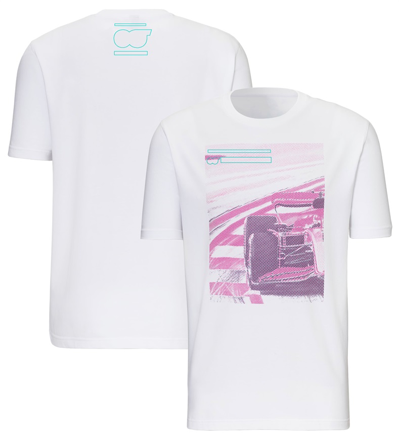 T-shirt de l'équipe F1 Été nouvelle combinaison de course F1 T-shirt à manches courtes et col rond à séchage rapide personnalisé pour hommes et femmes.