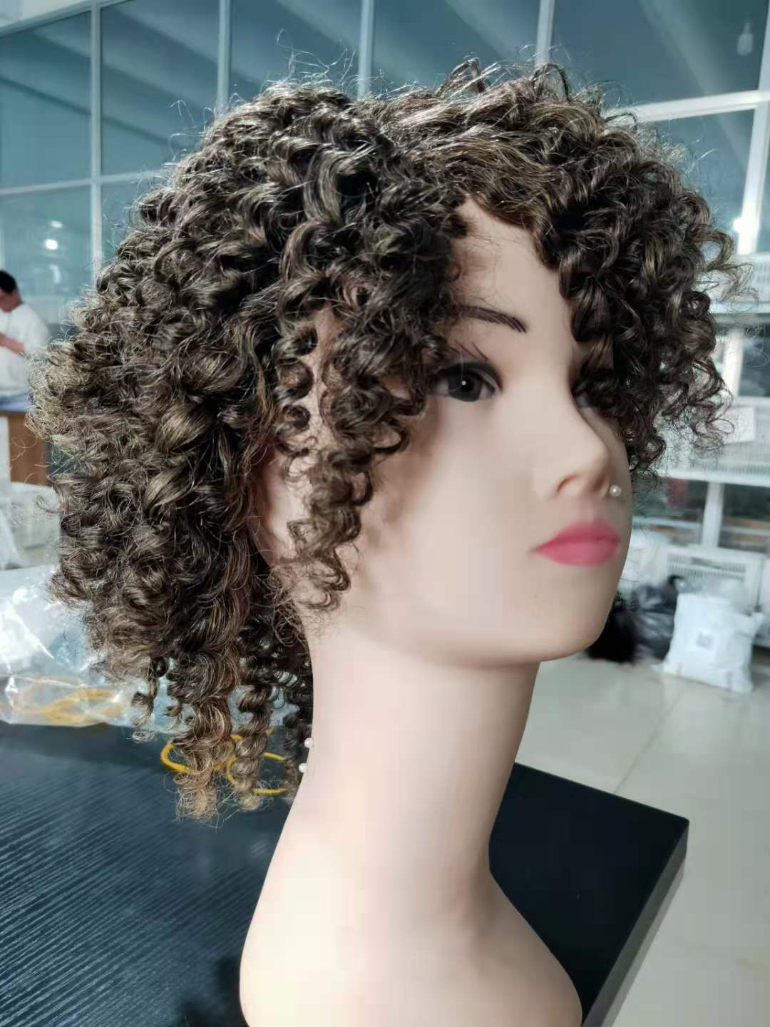 Cool pixie cut kinky curly bob gray wig hairstyle side part t part hd lace 13x1 lace frontal wig short silver grey human hair wig 2023 New