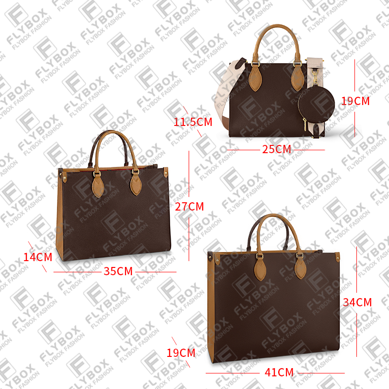 Kadın tasarımcı lüks moda onthego tote çanta çanta omuz çantaları çapraz gövde en kaliteli m45321 m45320 torba çantası hızlı teslimat