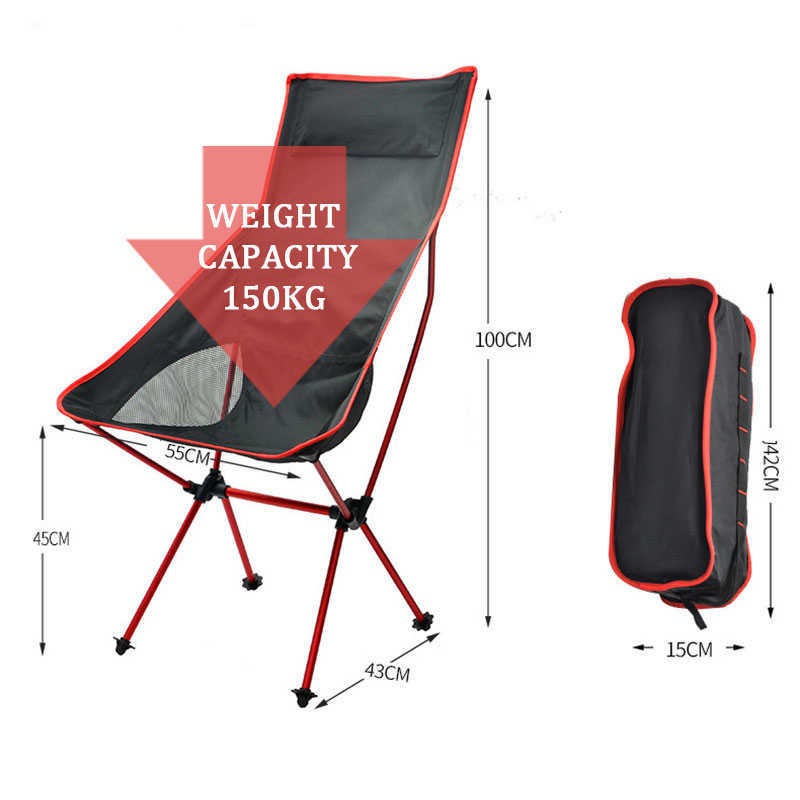 Mobilier de camp Chaises de camping en plein air pour adultes Chaise de lune pliante Siège de randonnée portable Chaise de pêche de plage Meubles de pique-nique de jardin HKD230909