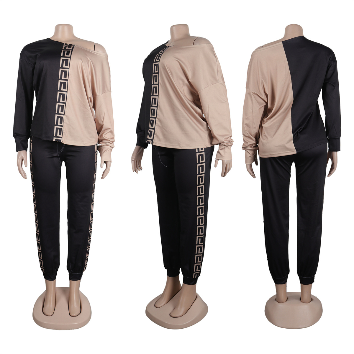 Chándales de mujer Moda Conjunto de pantalones de dos piezas de manga larga Mujer Blusa de otoño Camisas Ropa Trajes para correr Suéter Pantalones Trajes de sudadera deportiva informal