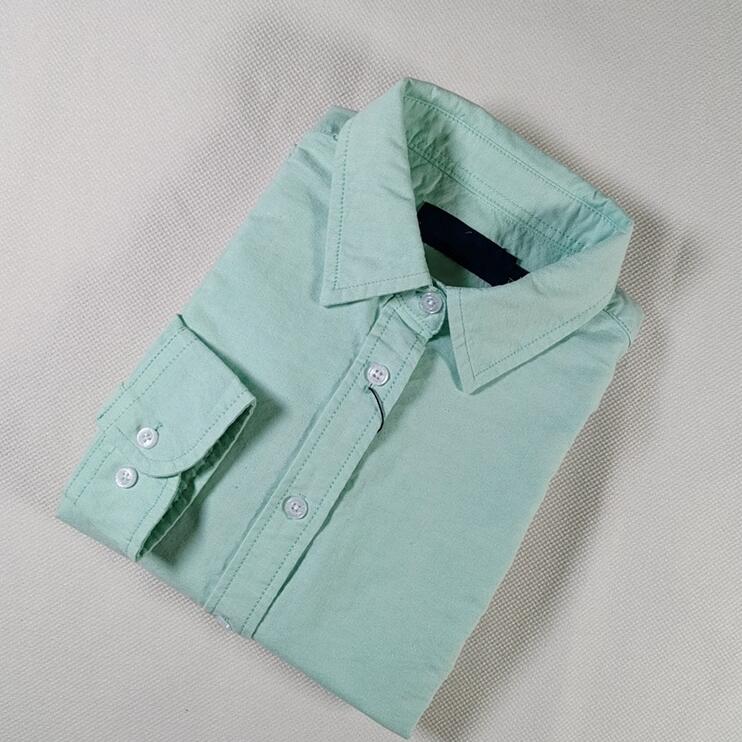 Spring Autumn Women's Designer Pony Shirt Casual Long Sleeve Cotton Oxford Lapel Polo Shirt Kvinnlig storlek S-XL