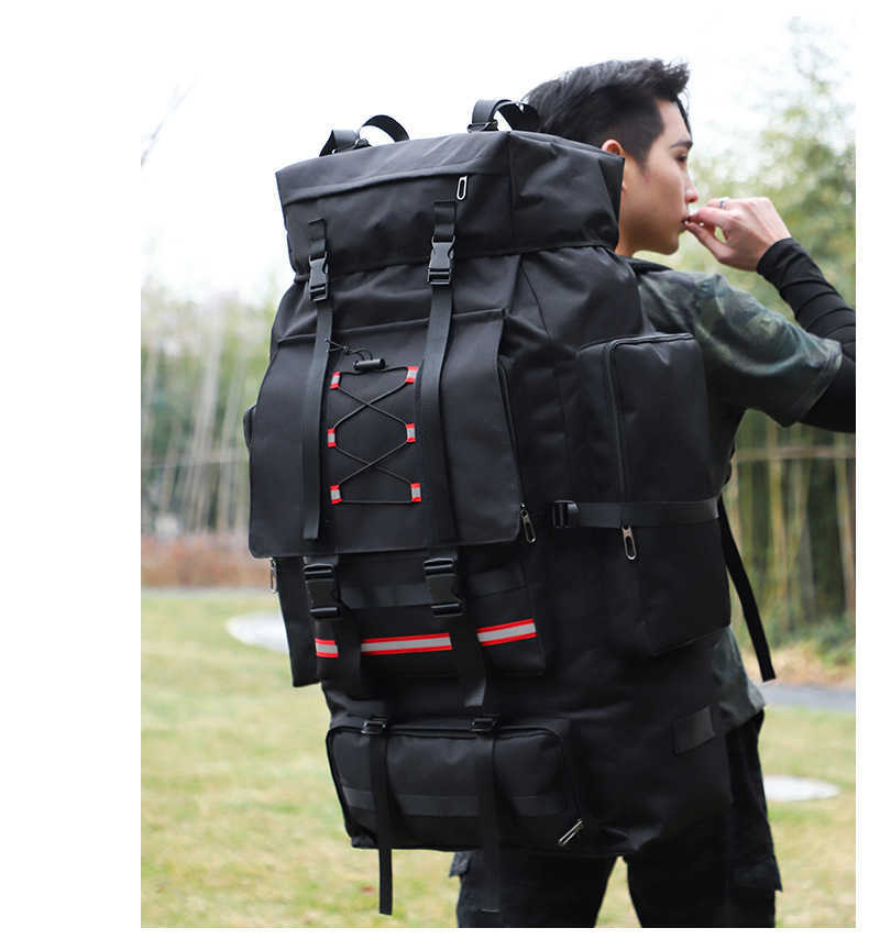 70L 130L Large Bag Tactical Backpack For Climbing Camping Hiking Sports Luggage Men Backpacks Equipment Travel Shoulder XA867A 230412