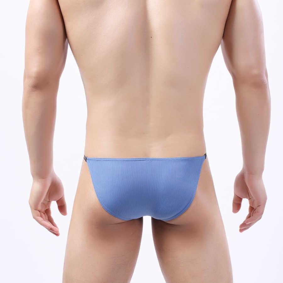 Underbyxor nya bältesmän trosor nylon sexig gay underkläder man trosor bekväma män underbyxor glider homme snabb torr cueca bikini y13 w0412