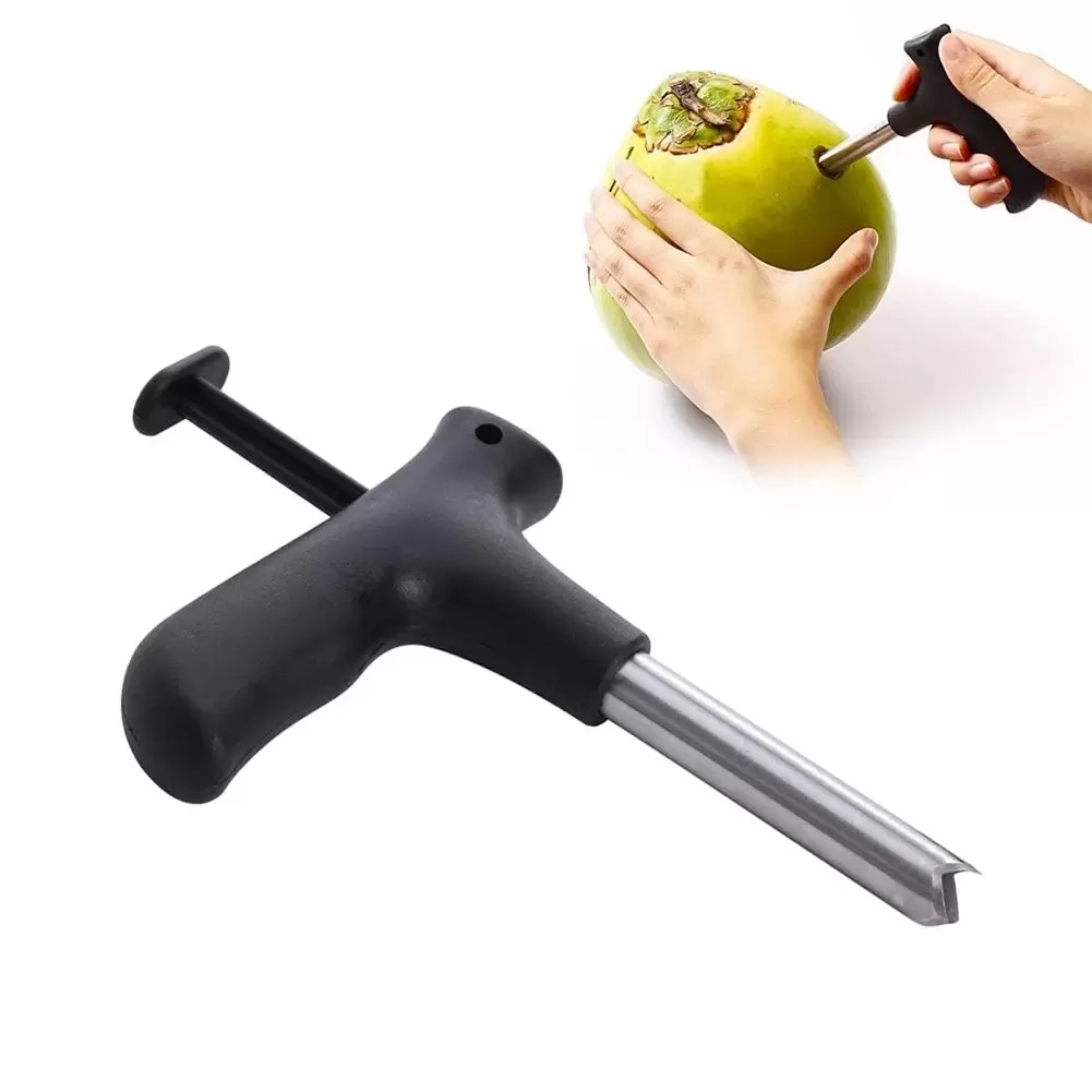 Outils pour fruits et légumes 1 pièce ouvre-noix de coco en acier inoxydable, perceuse d'ouverture, outil de trou de coupe, outils d'ouverture de fruits, outil de trou de couteau Durable, accessoires de cuisine