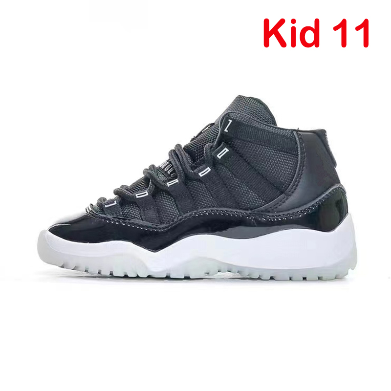 2023 Kids 11s Child Basketball Shoes Space Cool Gray Gray Jam Bred Concords Fashion Fashion Boys Sneakers الأطفال الصبي فتاة أبيض ألعاب رياضية صغيرة الحجم 28-35