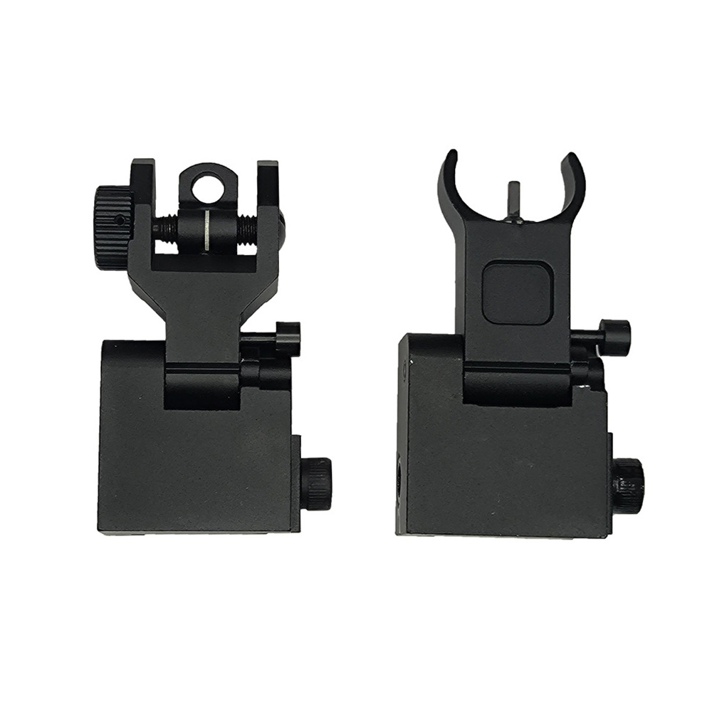 Tactical Front and Rear Sights Micro Flip-Up Foldable Sight for Rifle Hunting Airsoft Aluminum CNC Machined fit Picatinny Weaver Rails