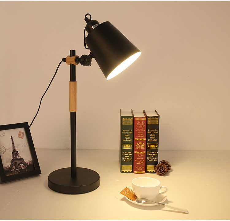 Lampy biurkowe Nowoczesne światła stołowe Czarna biała na regulowane lampy biurka dla dzieci sypialnia nocna studium nordyckie kreatywne dekoracje osobowości p230412
