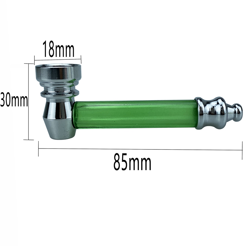 Mini tubi colorati in lega di metallo Tubo filtro in plastica rimovibile portatile Tabacco secco erbe Schermo d'argento Cucchiaio Ciotola Handpipes Portasigarette fumatori a mano