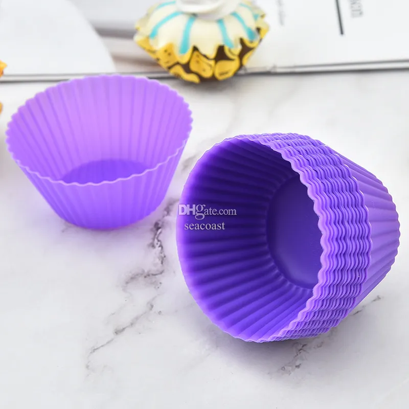 シリコンケーキ型丸い形状のマフィンカップケーキベーキング型キッチンクッキングベーキウェアメーカーdiyケーキデコレーションツールベーキング型