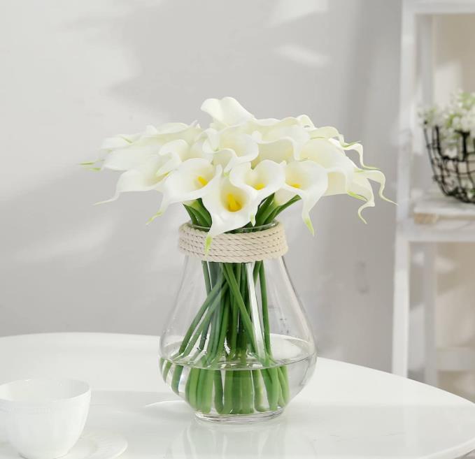 2023 Calla Fleurs Artificielles Calla Lily Faux Bouquet De Fleurs Pour Bouquet De Mariage De Mariée Maison Fleur Décoration